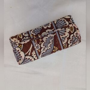 Vera Bradley Brown Floral Quilted Eyeglass Case